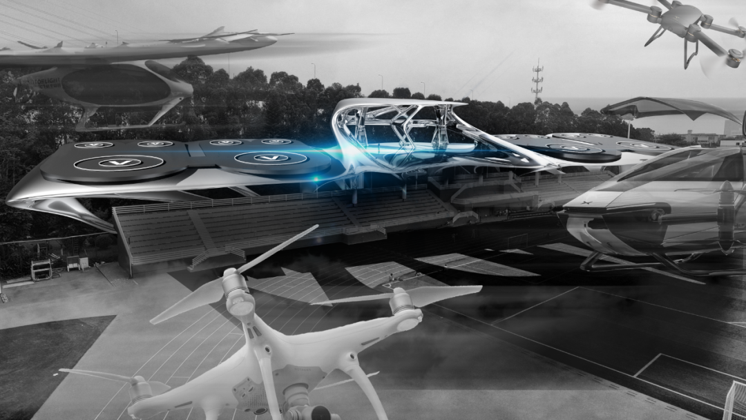 酷哦！广美学弟的惊人工作量！“炫技又不失造型功底”的广美荣誉奖毕设！极具未来感的设计：低空经济重构校园空间结构和未来生活图景！-81