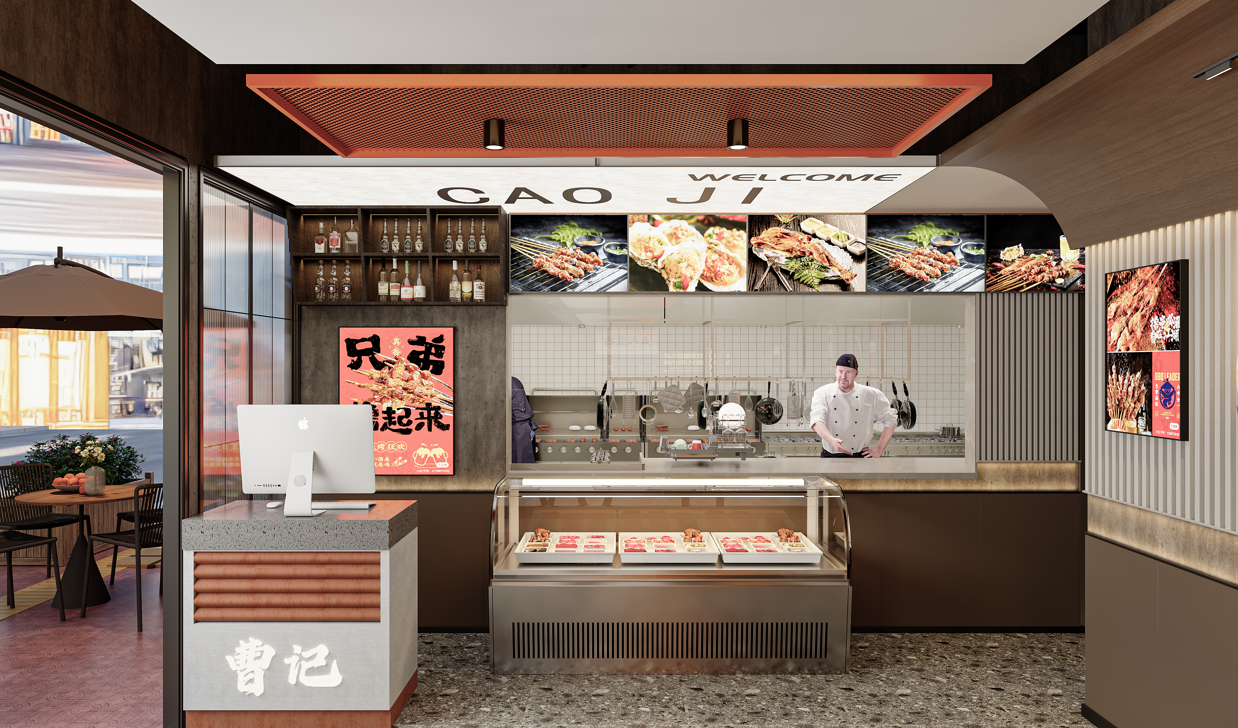 海鲜餐厅效果图-3