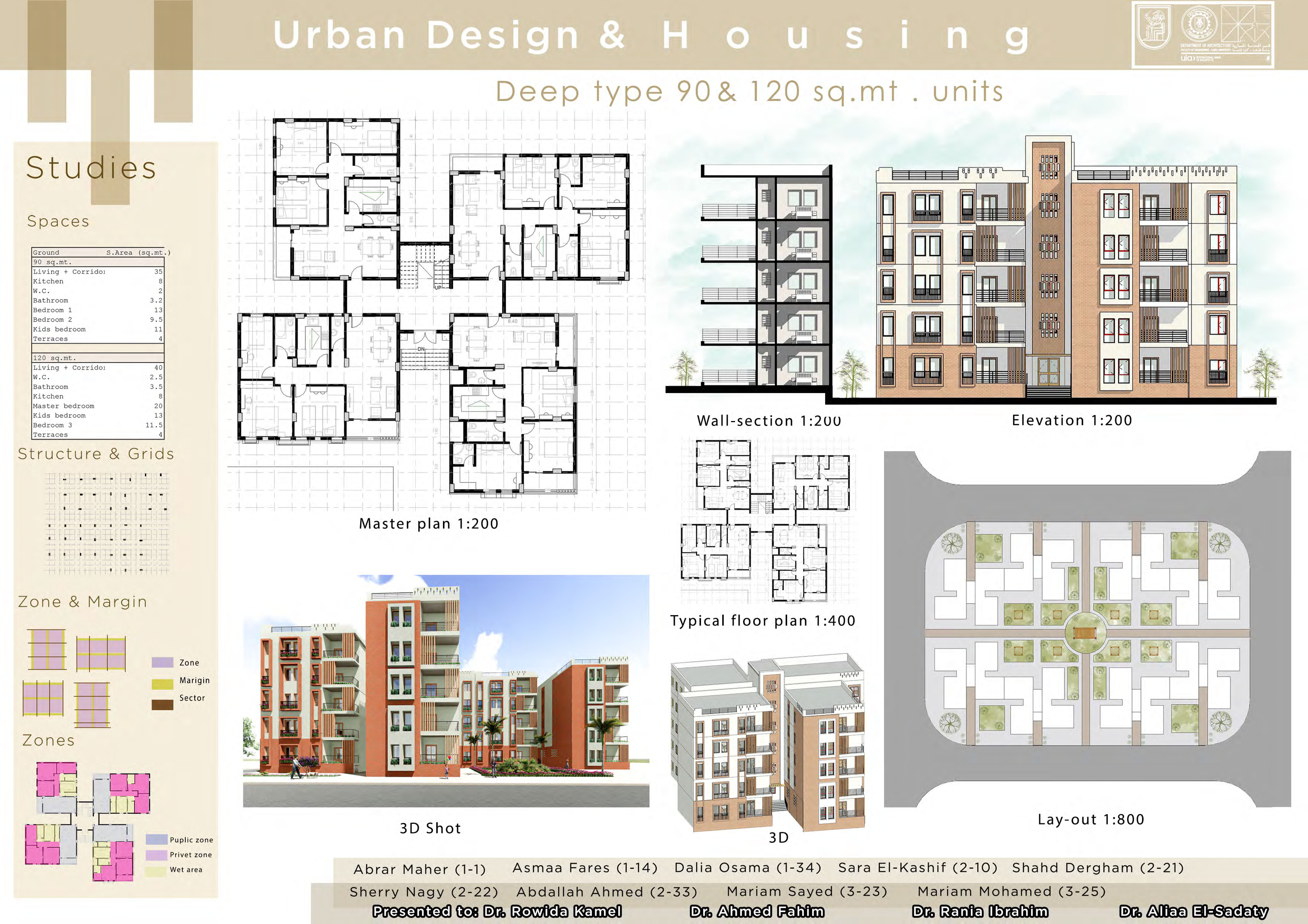 城市设计住房项目丨埃及开罗丨开罗大学建筑系三年级学生-11
