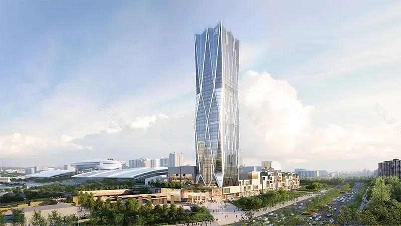 新疆乌鲁木齐华美胜地丽思卡尔顿酒店集群最新进展,T2塔楼6月封顶,T1塔楼年底封顶-30