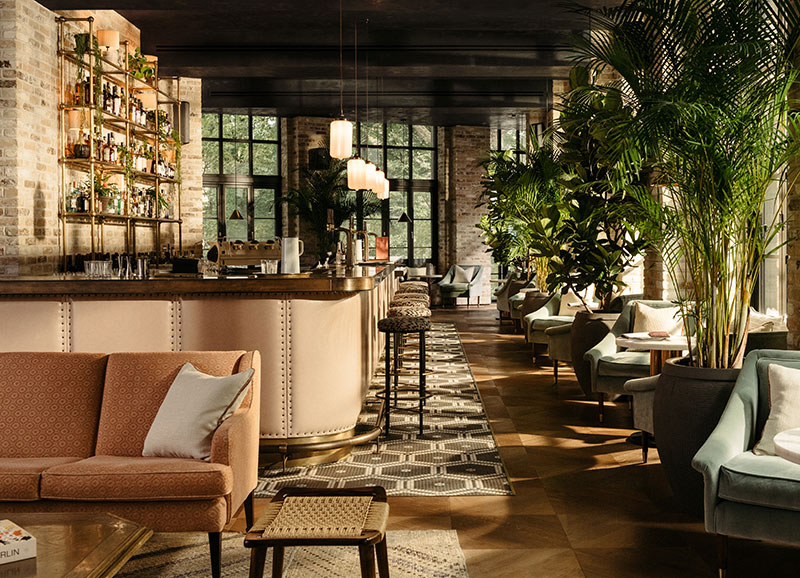 伦敦新霍克斯顿酒店 | 工业风几何印花的完美融合-4