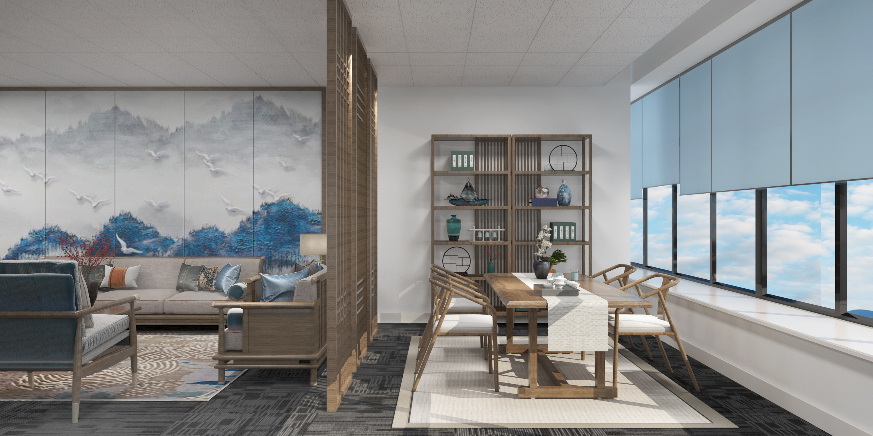 中式办公空间设计丨中国杭州-2