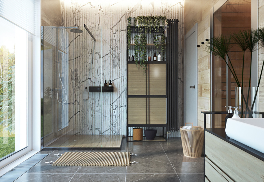 带全景窗的郊区别墅一层室内设计丨俄罗斯萨马拉-20