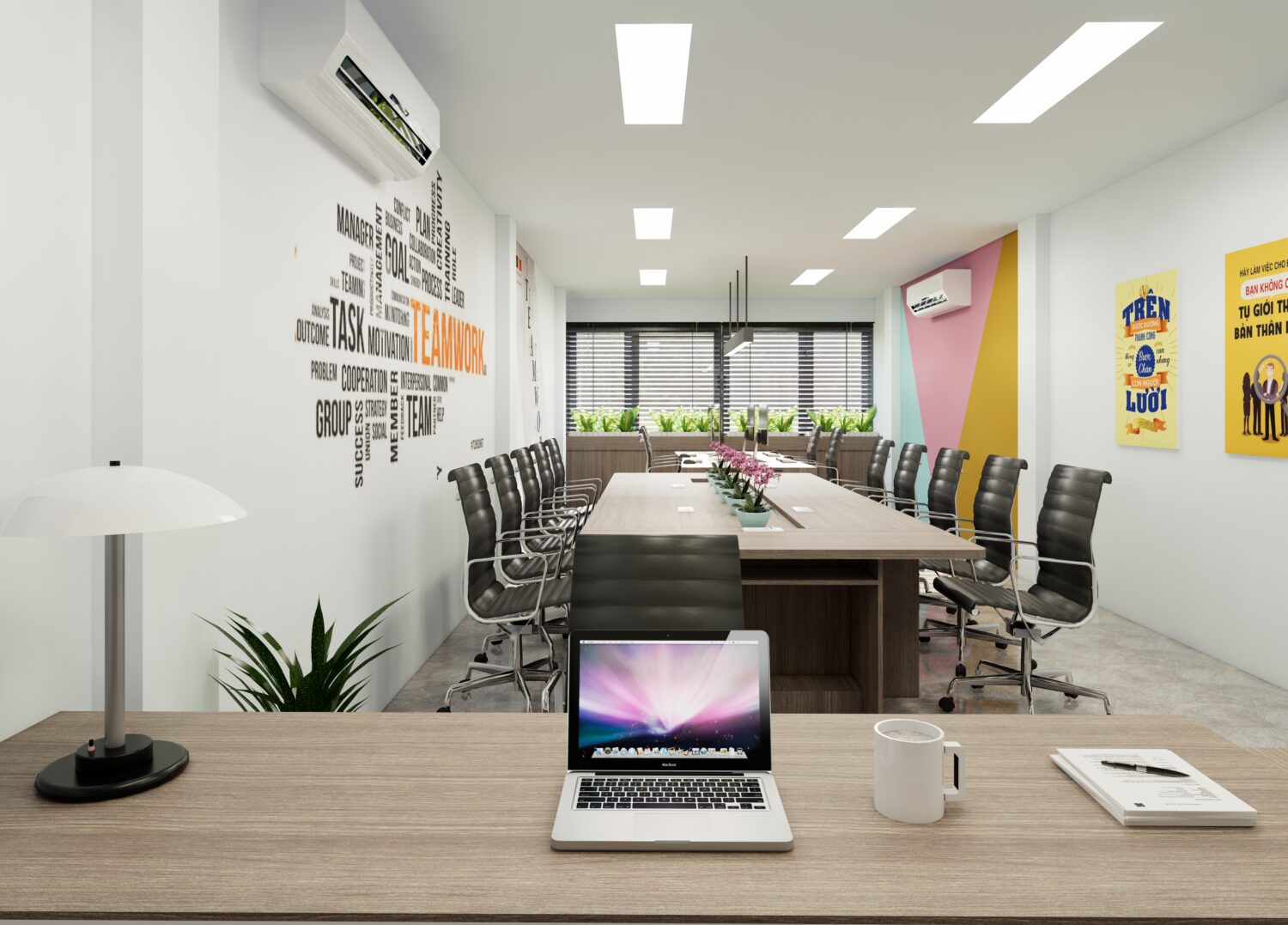 SketchUp办公室室内模型丨Kim Phong-1