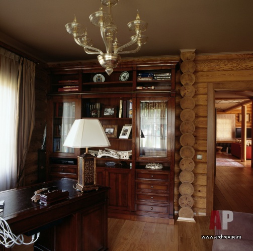 带阁楼和泳池的木结构住宅室内设计丨设计师 Ольга Фрадкина-19