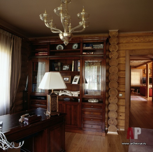 带阁楼和泳池的木结构住宅室内设计丨设计师 Ольга Фрадкина-19