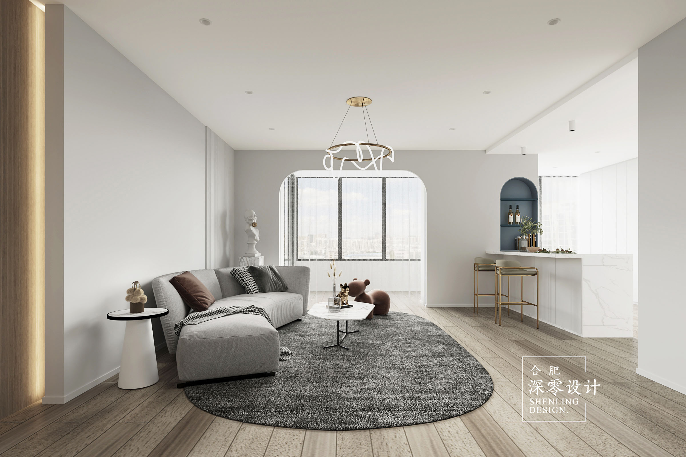 合肥铂悦庐州府 140㎡现代简约家,无电视中西厨设计-34