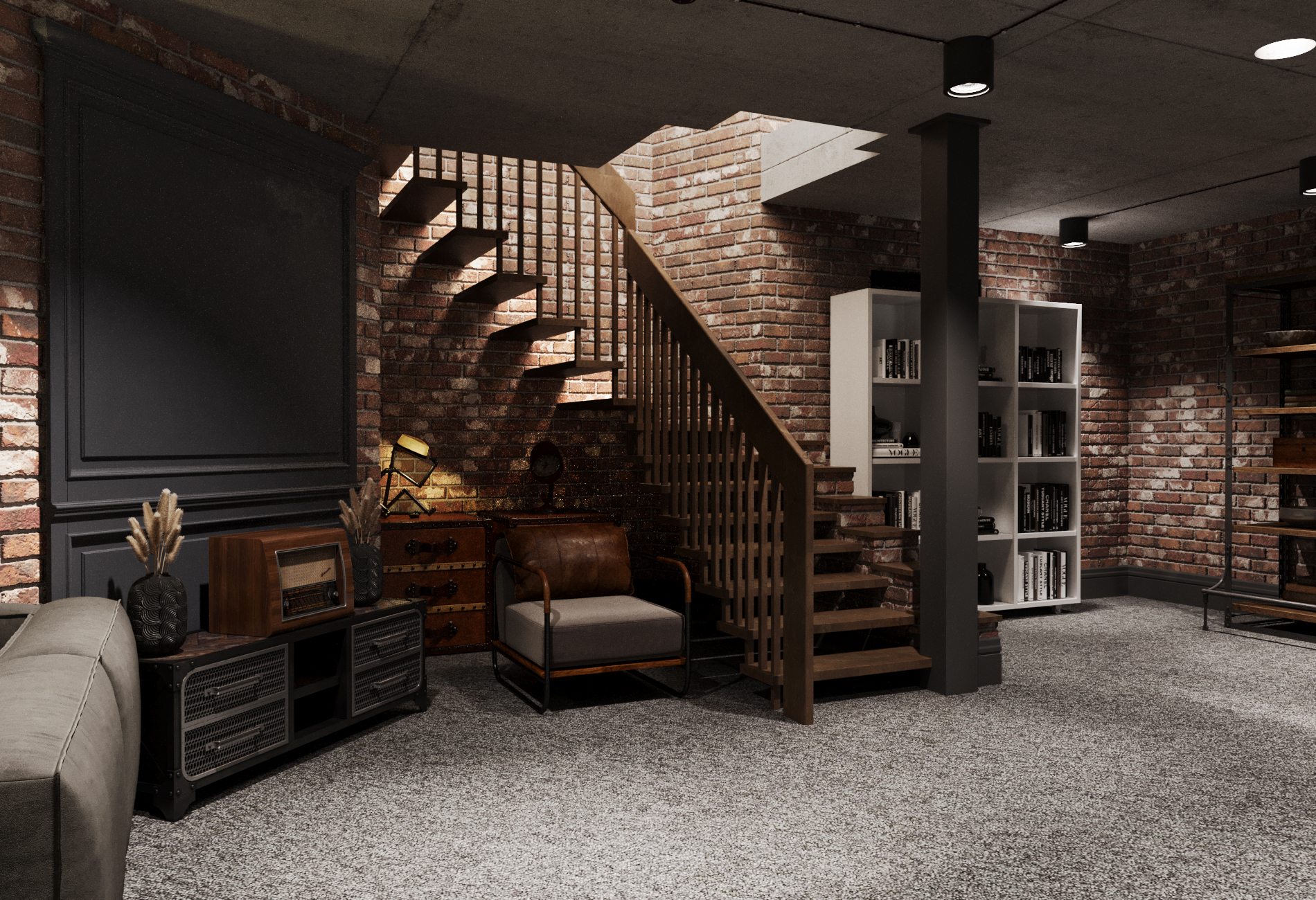 Design project- home theater in the basement floor.-5