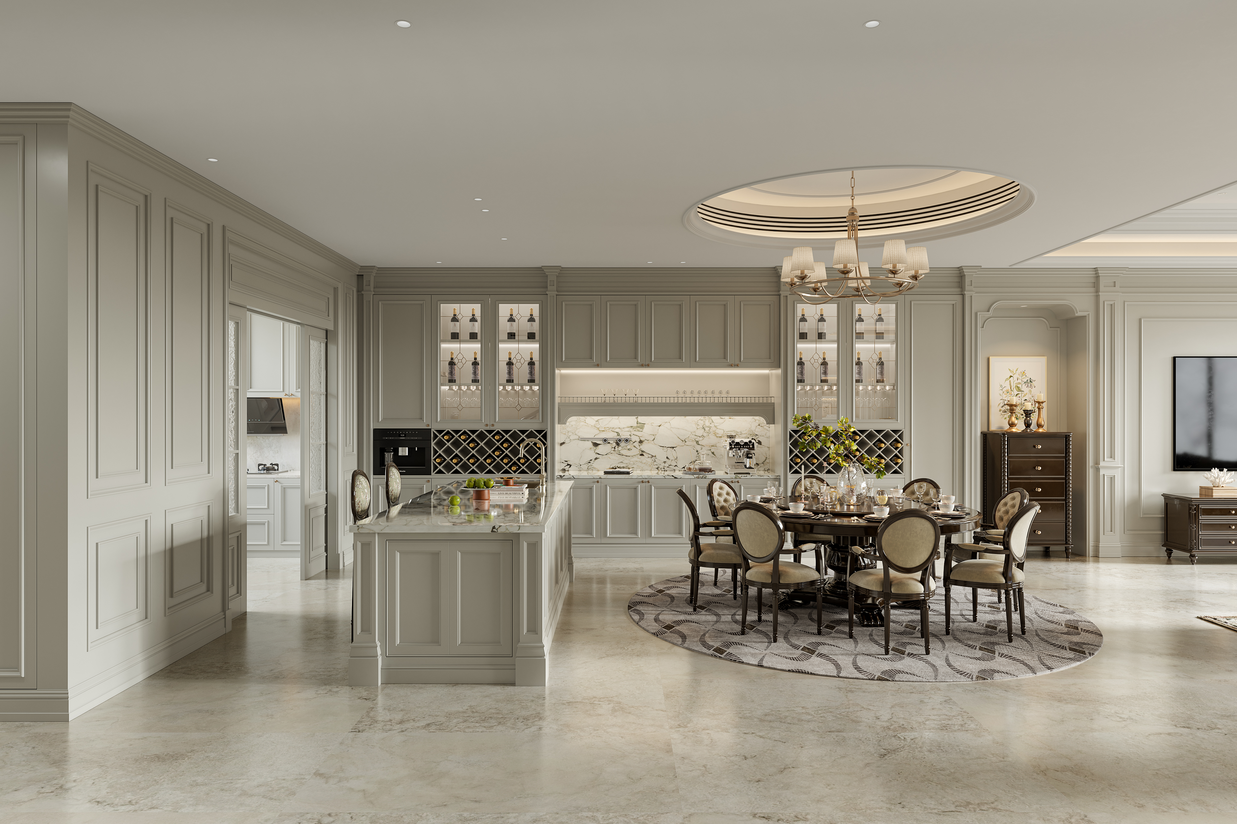 美式别墅  美式客厅-7