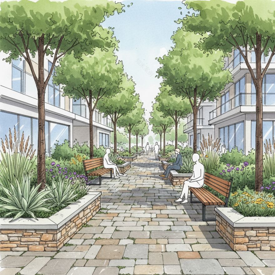 某住宅混合用途社区的城市规划与景观设计-10