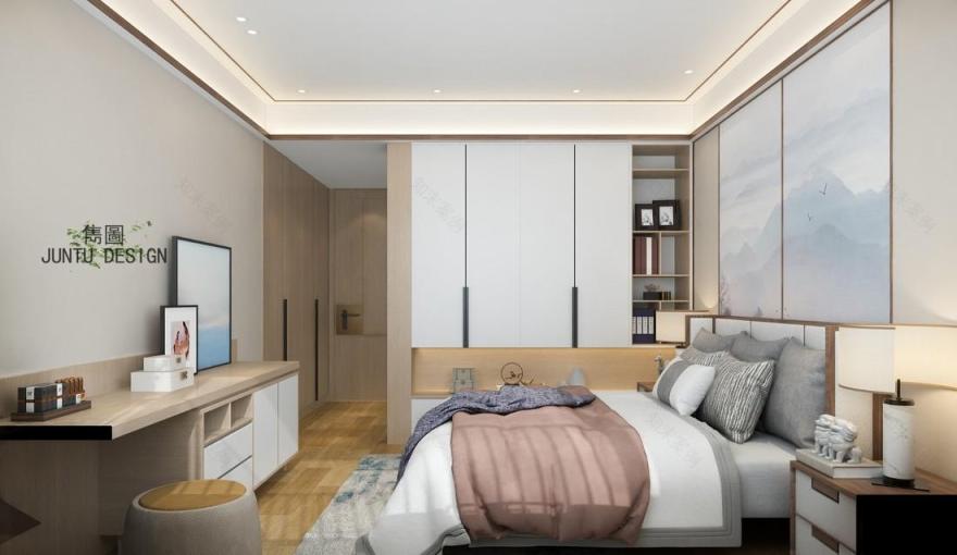 现代中式家居,拆墙扩容空间,原木与玻璃的通透之美-17