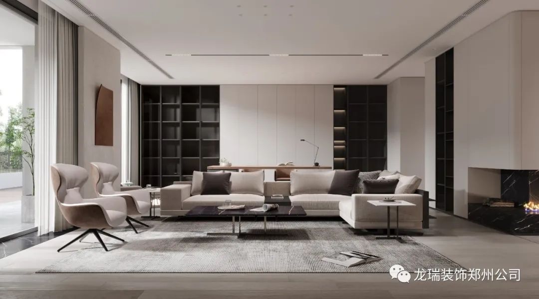 现代简约龙瑞设计丨中国郑州丨郑州龙瑞装饰工程有限公司-15