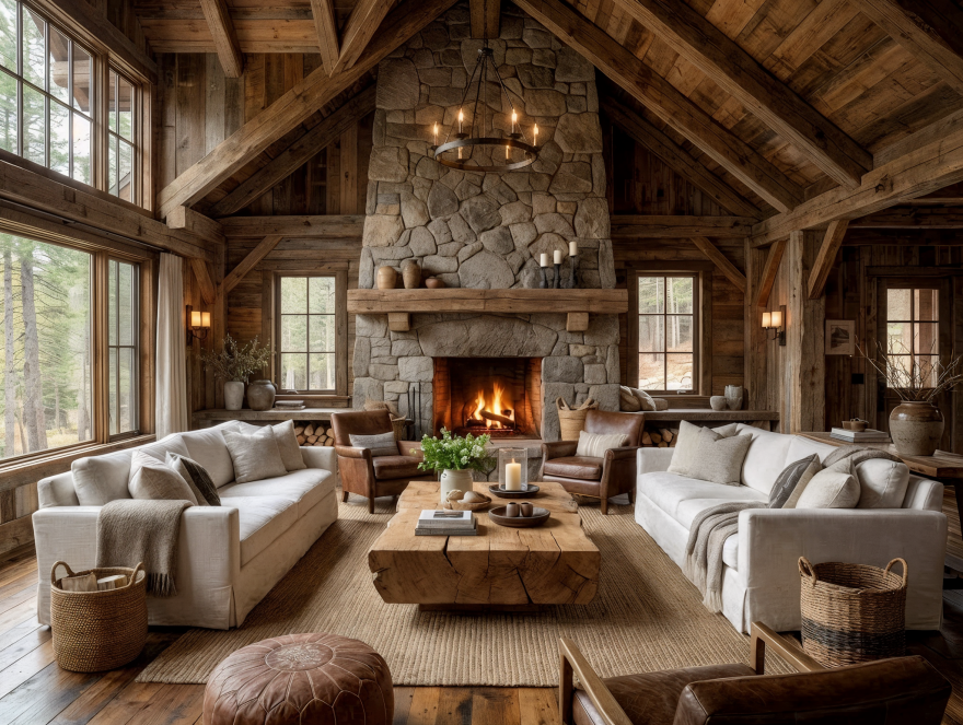 Rustic Style Livingroom(乡村风格客厅)丨Mostafa Qurtam-0