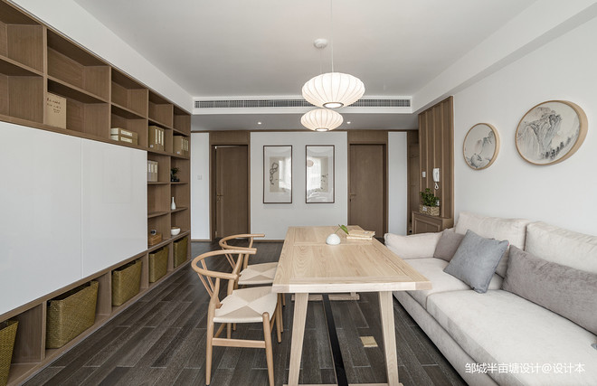 28万元三居130平米装修案例（禅静山水）丨半亩塘设计-33