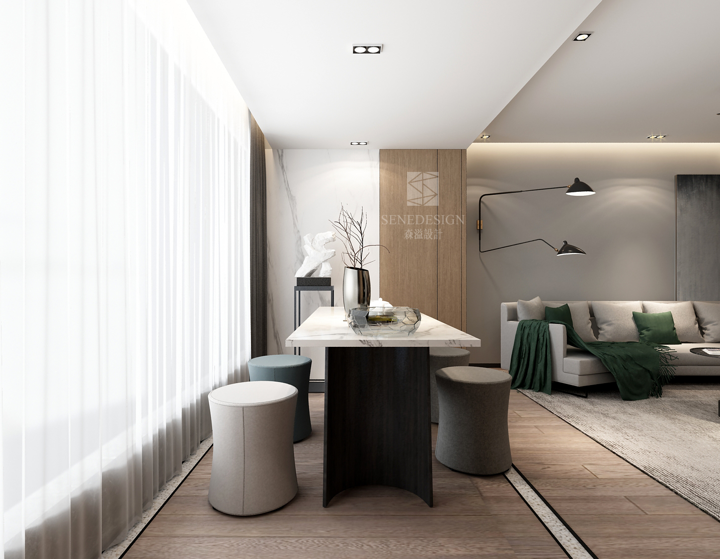 灰色界面的森溢设计 | 简明深度的人居空间-5