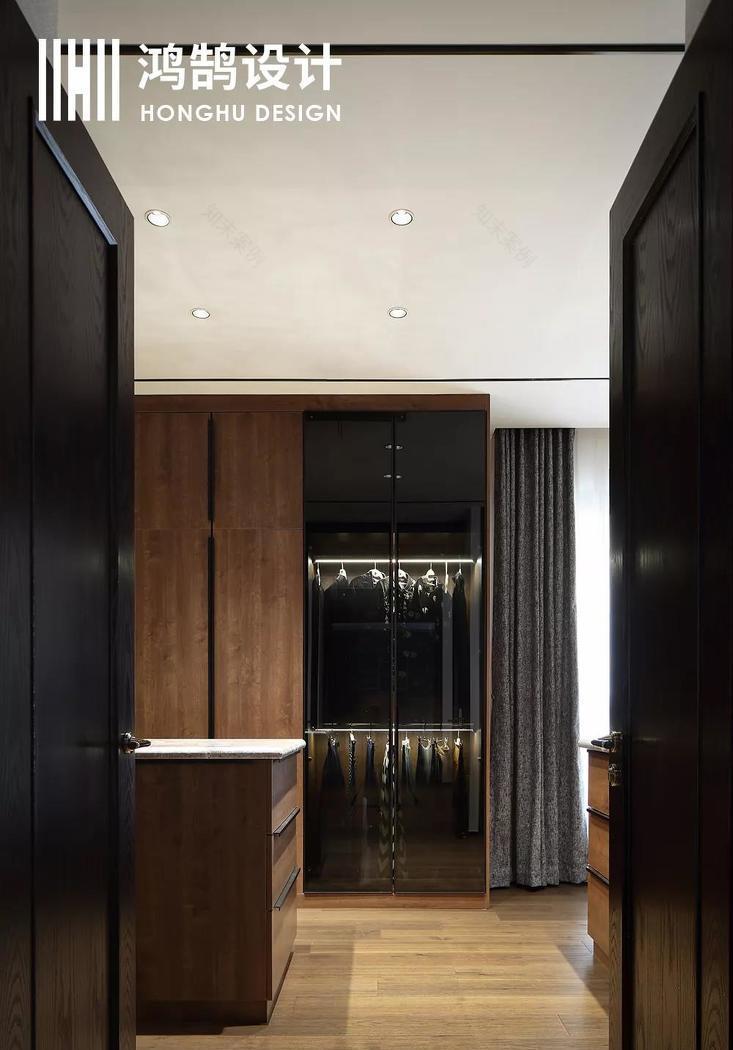 绍兴鸿鹄设计丨别墅空间,现代简约风的低奢艺术-39