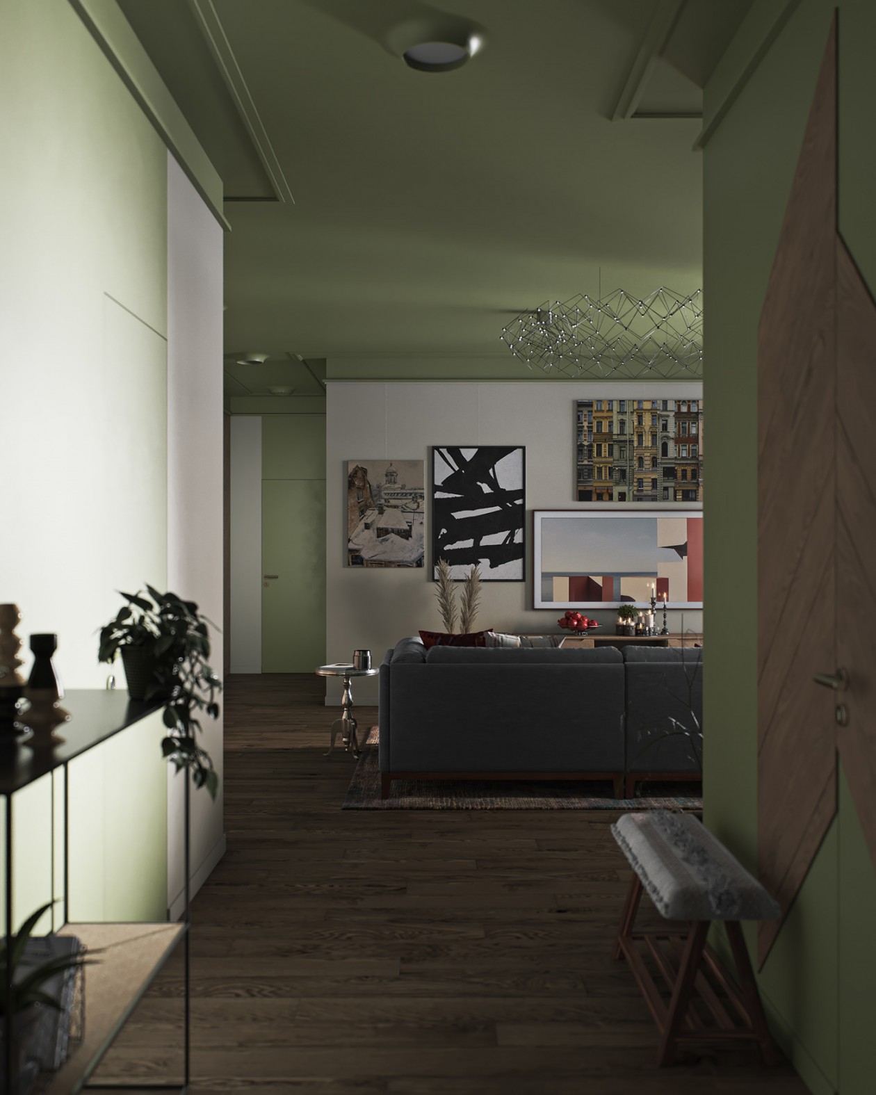 圣彼得堡 -98㎡混搭风公寓-1