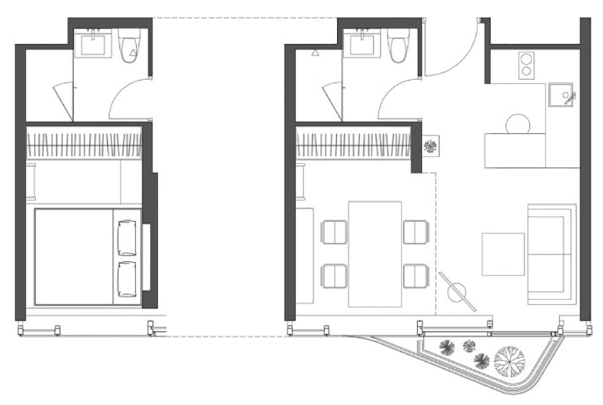 10 坪楼中楼小木屋！香港单身男子公寓-2