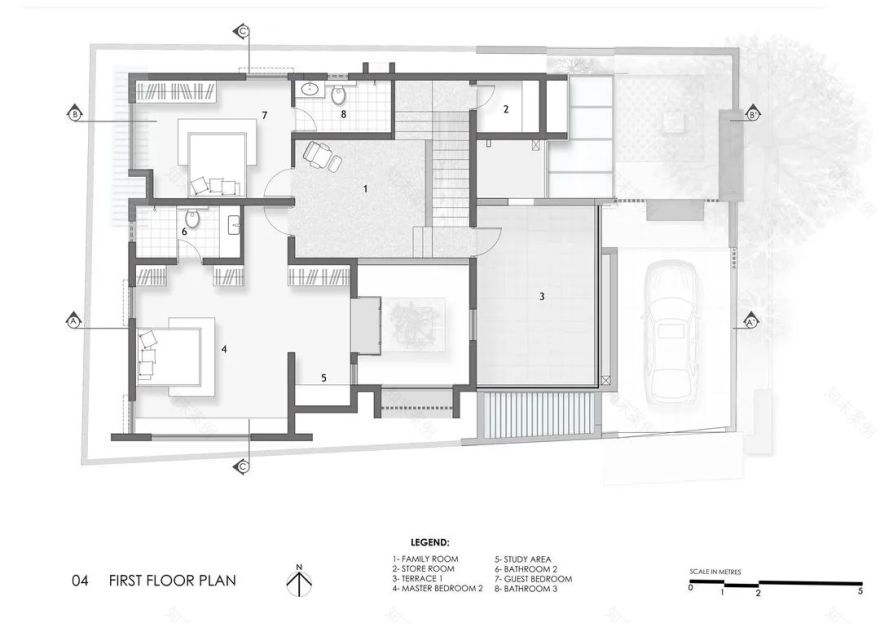 有两个庭院的房子丨印度班加罗尔-28