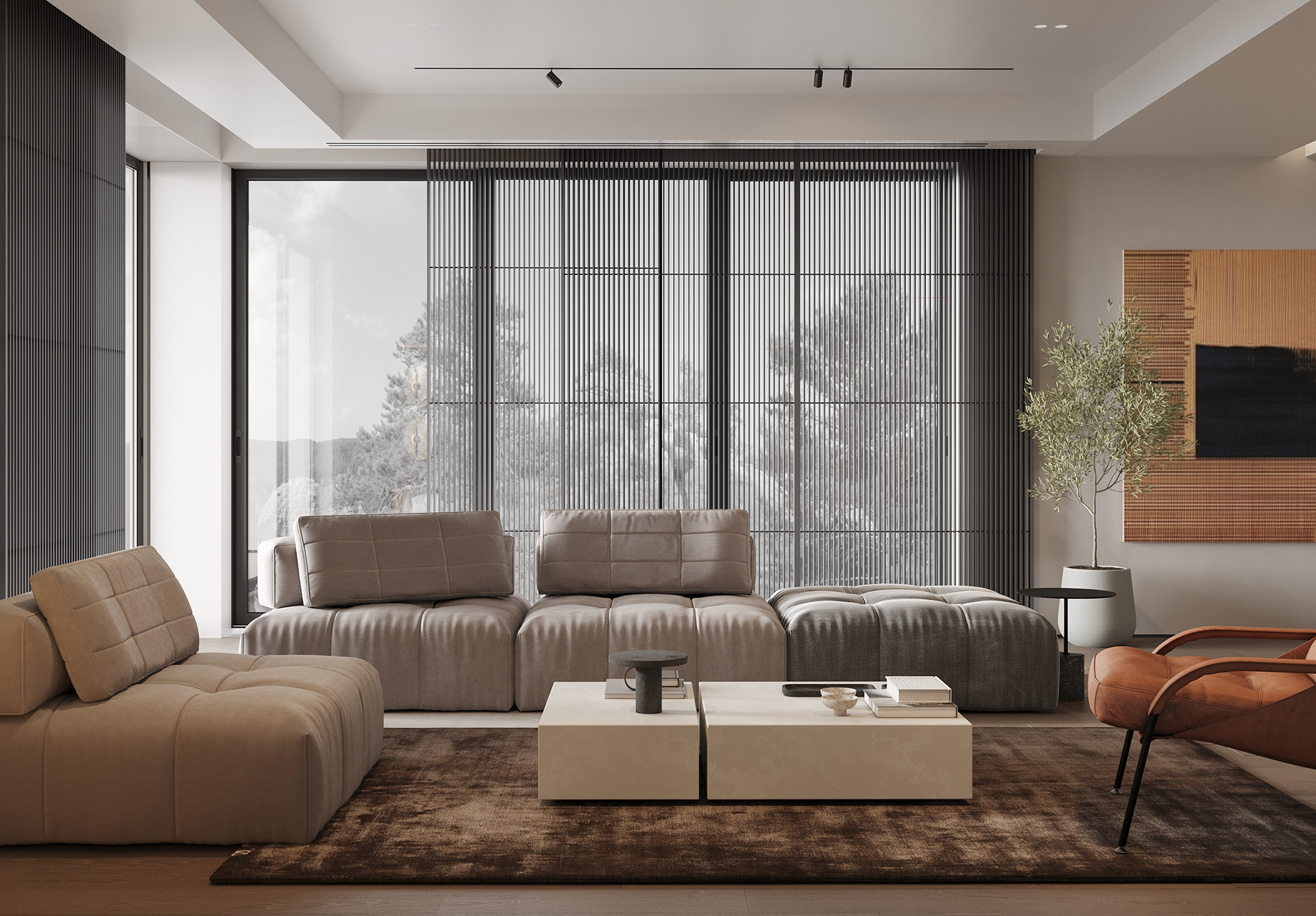 现代复式空间设计，温润质朴！-0