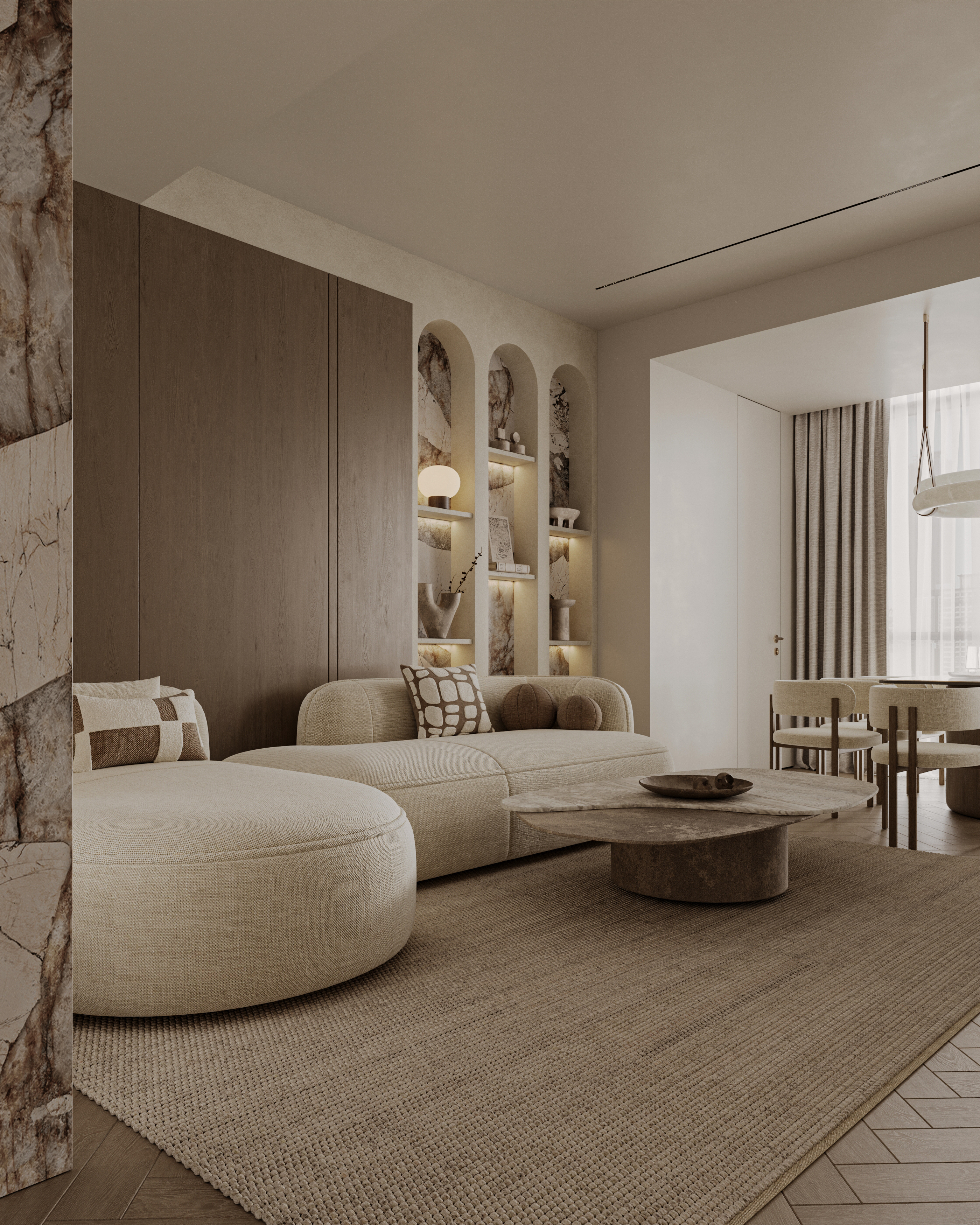 LATTE项目  客厅,餐厅及厨房丨Sher.Architects-9