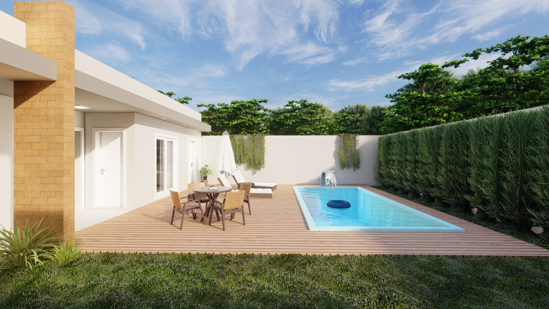 QUIOSQUE E PISCINA TC-7