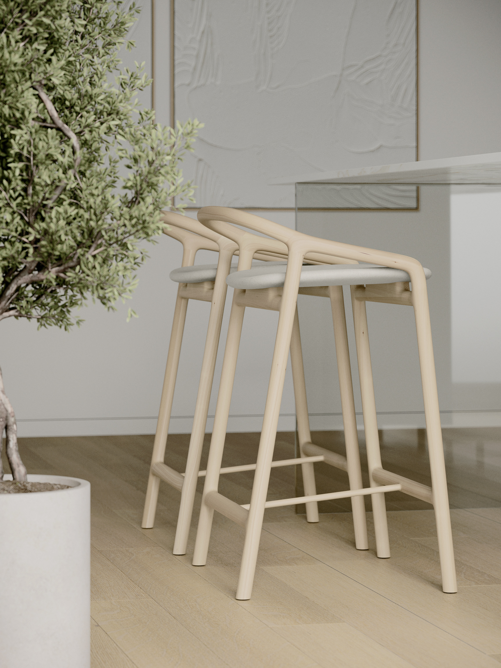 极简室内设计；极简室内风格（注：Minimal Interior常见指室内空间呈现极简主义的设计或风格，两种表述侧重点略有不同，可根据具体语境选择，若仅从最宽泛理解，极简室内设计更合适） 丨俄罗斯莫斯科丨Andrey Popov-11