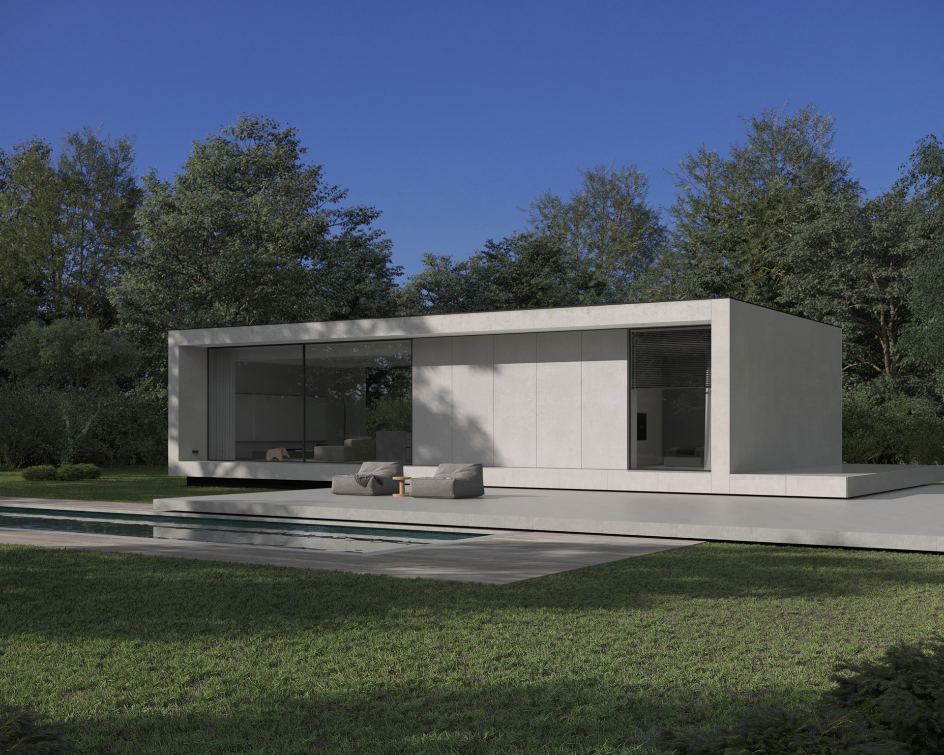 100平 简约一层住宅设计！-4