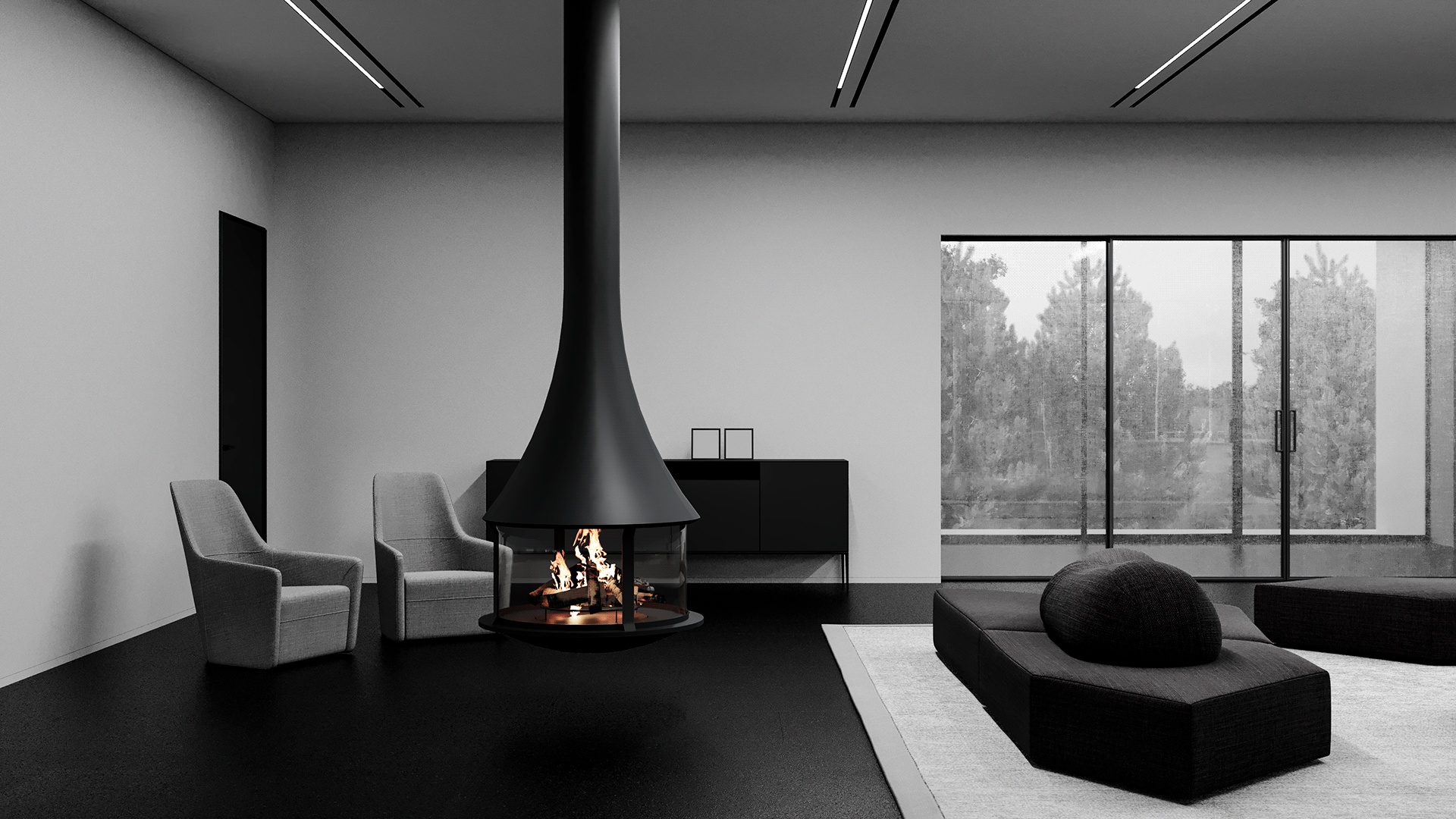 莫斯科黑白写意别墅  |  Oleg Kim作品-3