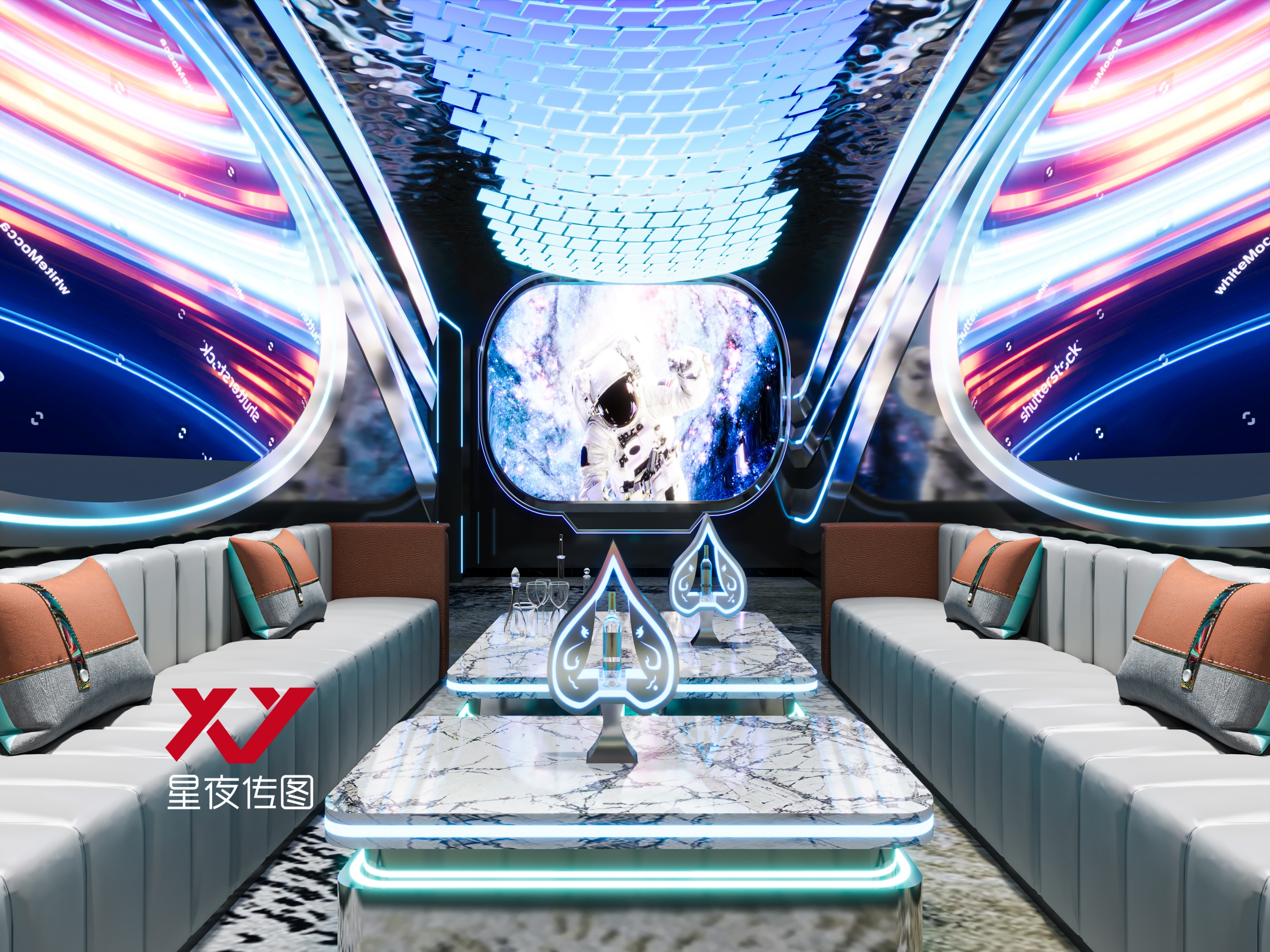 未来星际KTV 赛博朋克沉浸式歌房-14