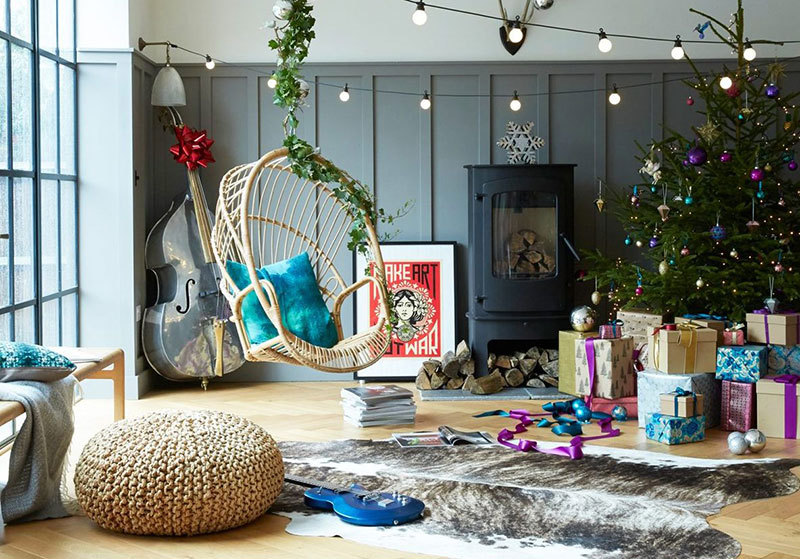 伦敦彩色家园的节日装饰艺术-1