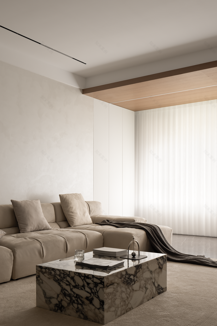 170㎡简约大平层,暖白原木的细腻优雅 | 深零设计-43