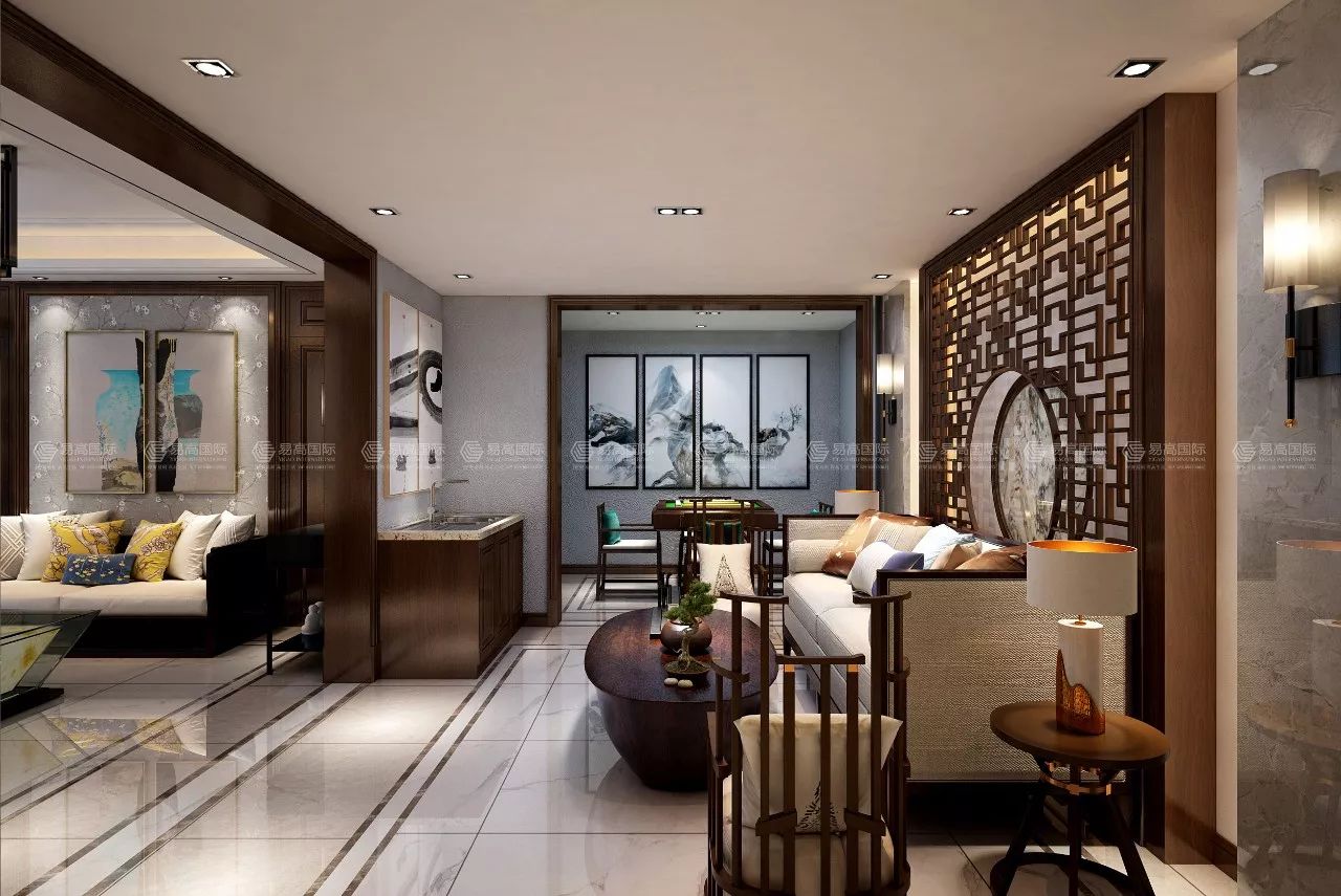 新中式风格中海悦墅,演绎古典与现代的完美融合-43