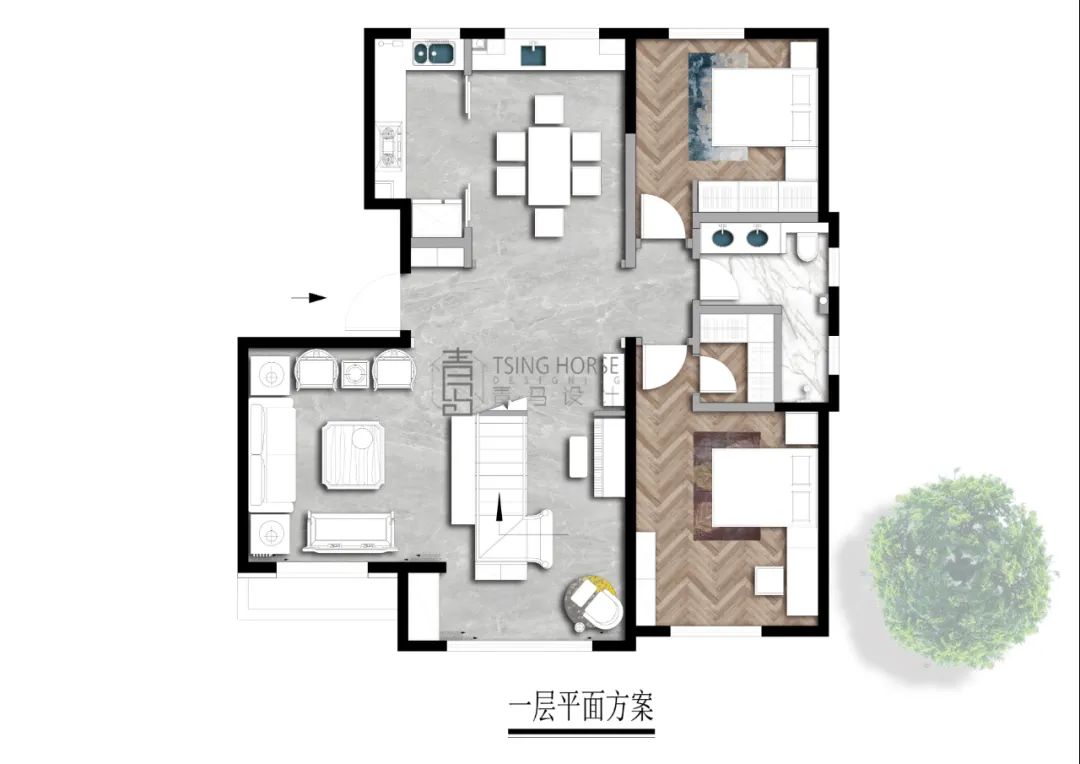 西派国际 200㎡复式现代中式设计丨青马别墅空间设计-29