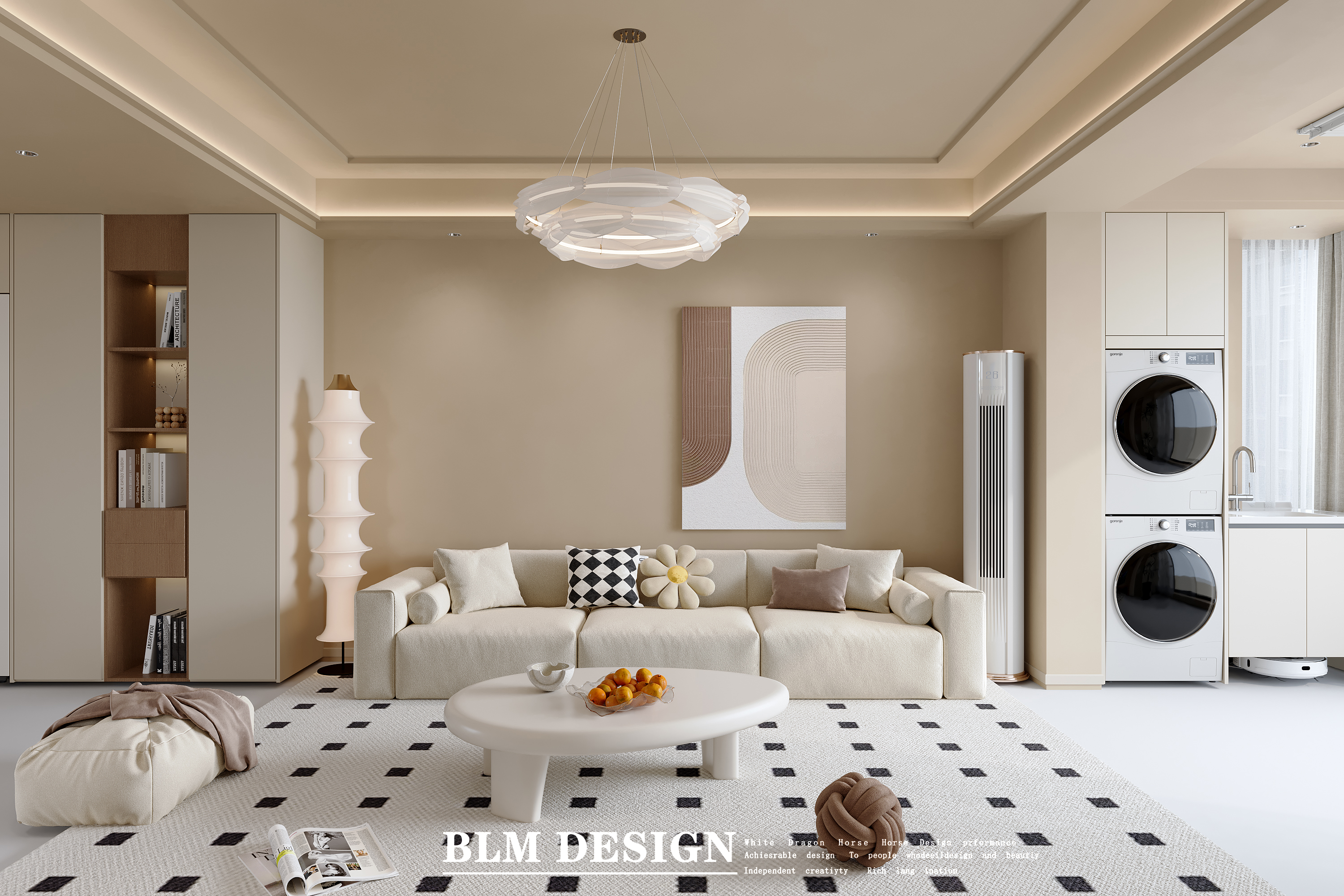 法式复古奶油家装效果图-1