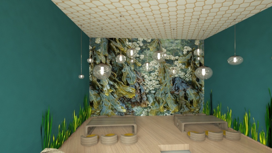 西班牙马德里四季酒店美食广场海鲜餐厅设计-6