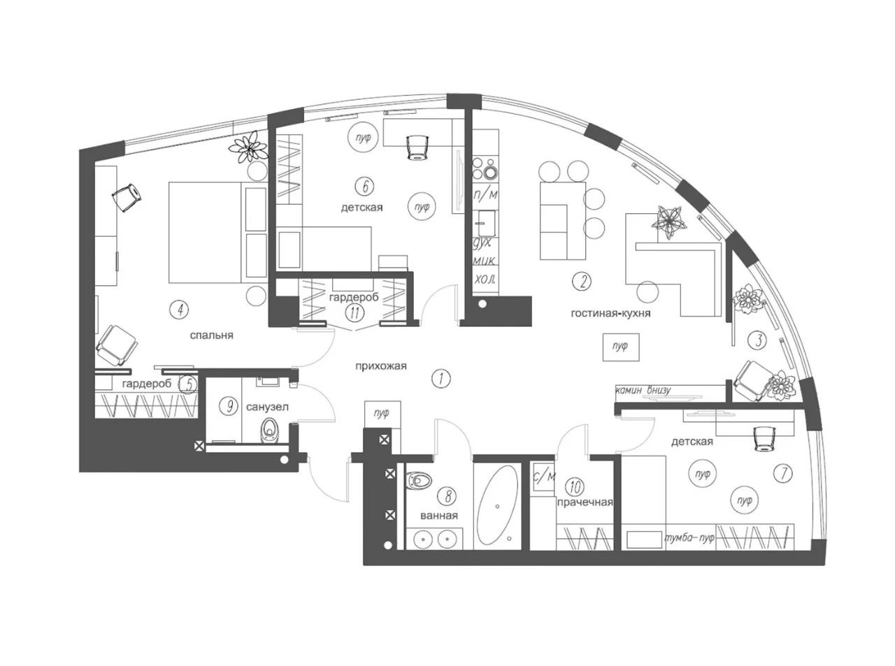 四口之家简约空间设计丨Quality Buro Interiors-7