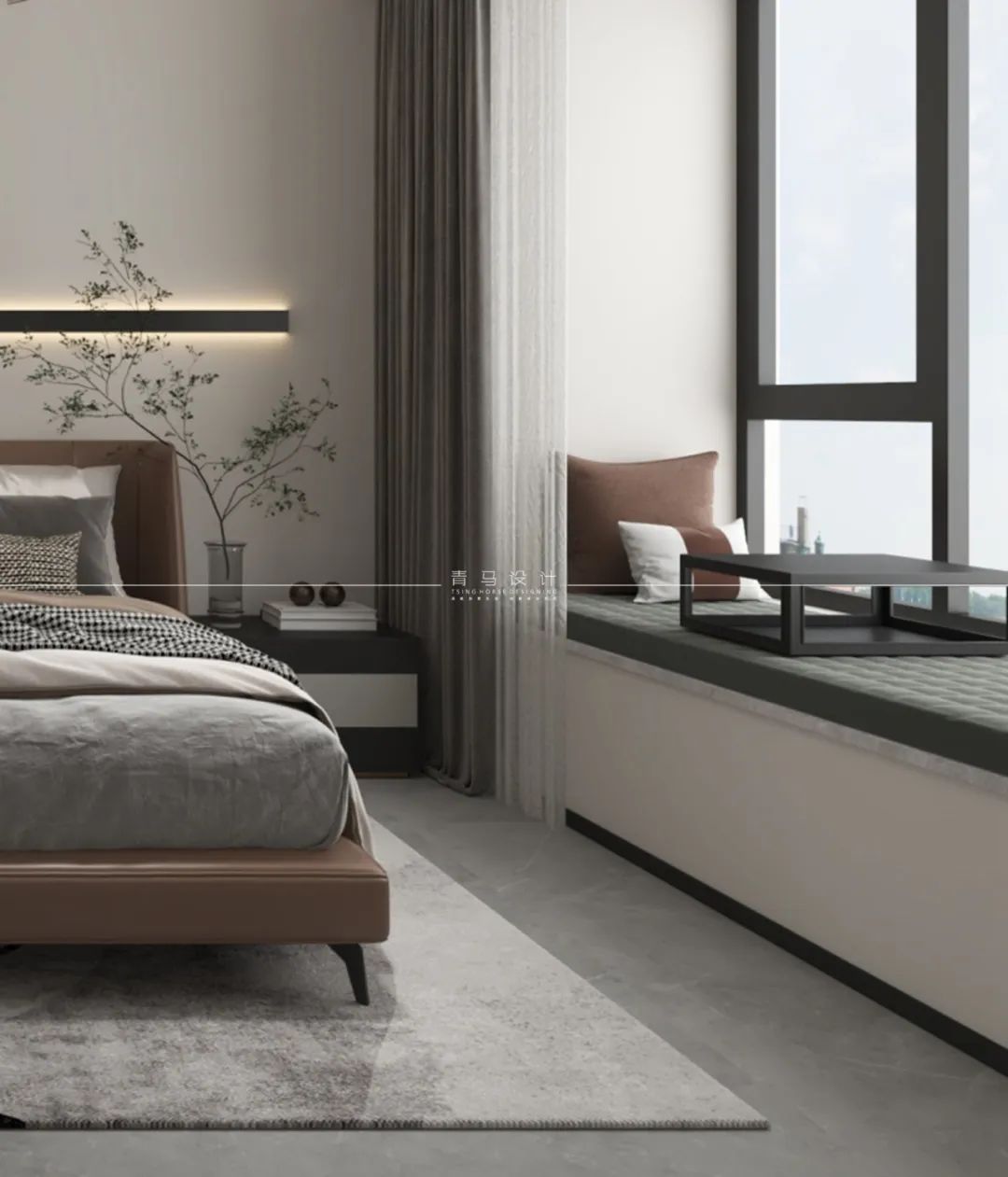 世园大公馆现代简约顶跃设计丨中国西安丨青马别墅设计-37