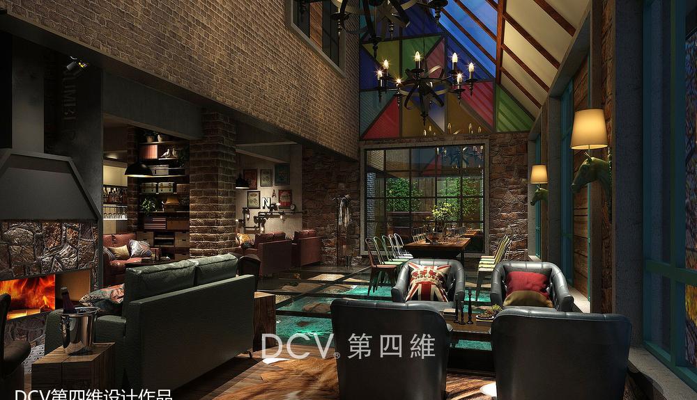 西安 97 号动车驿站二期 美式乡村复古客栈设计-2