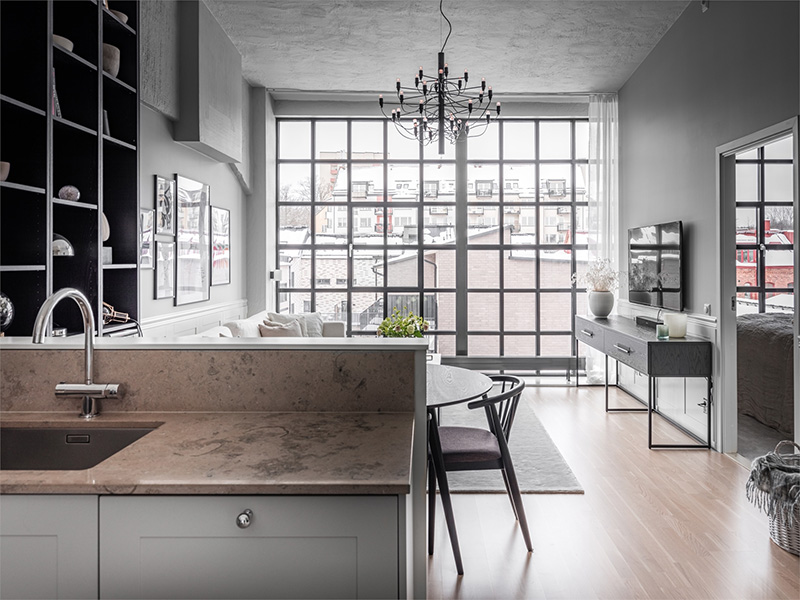 斯德哥尔摩前工厂建筑中的纯北欧风格内饰-7