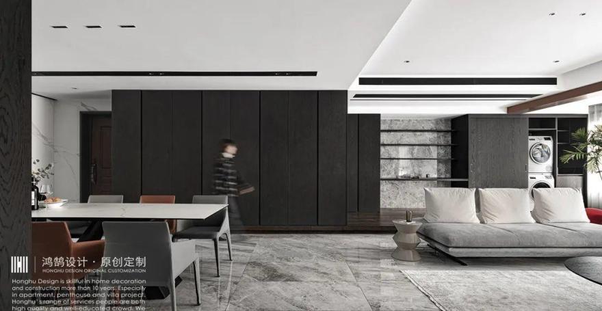 160㎡平层空间的超大共享活动设计丨鸿鹄设计-9