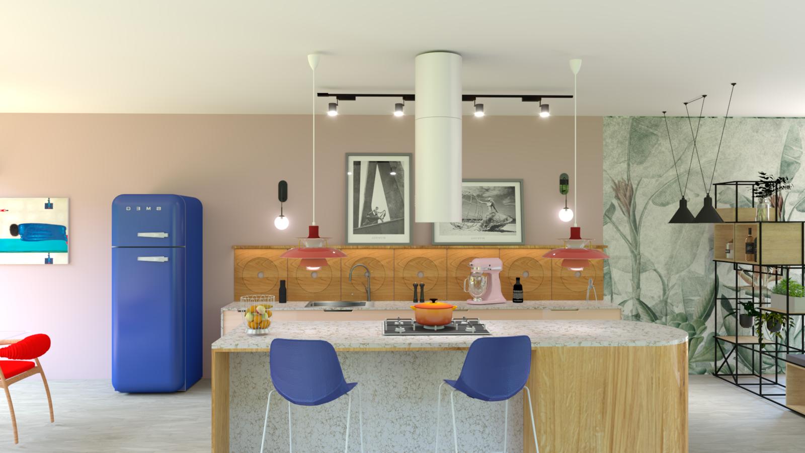 带小厨房的客厅室内设计丨波兰华沙-0