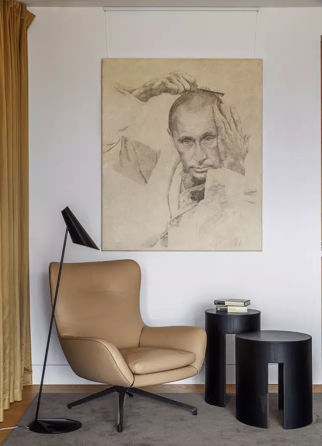 俄罗斯 380㎡简约精致豪宅 | 功能布局与艺术品相得益彰-35