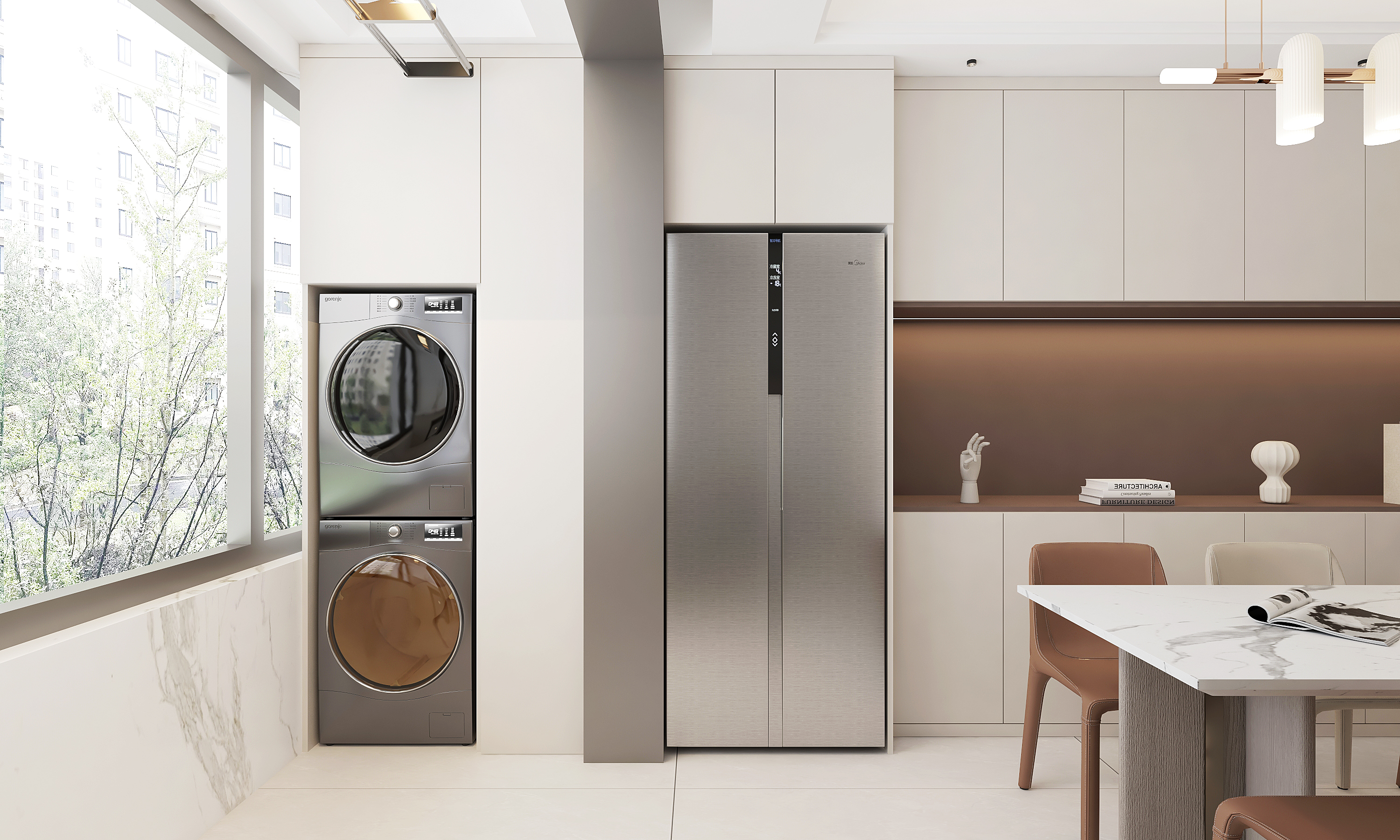 奶油风现代简约 140 平设计丨中国河北丨阿召-16