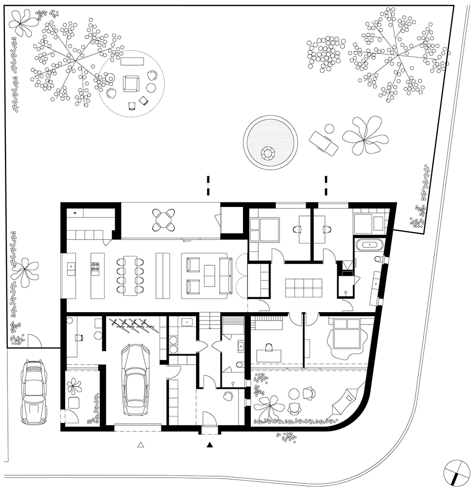 极简嵌入式住宅，打造自然私密空间-13