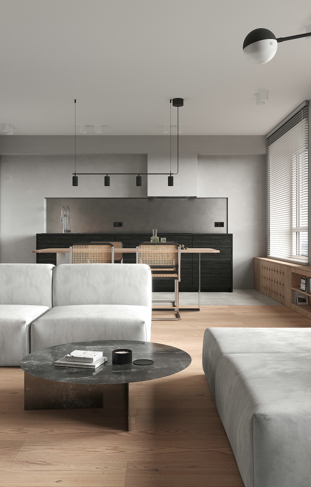 90㎡极简风公寓设计-10