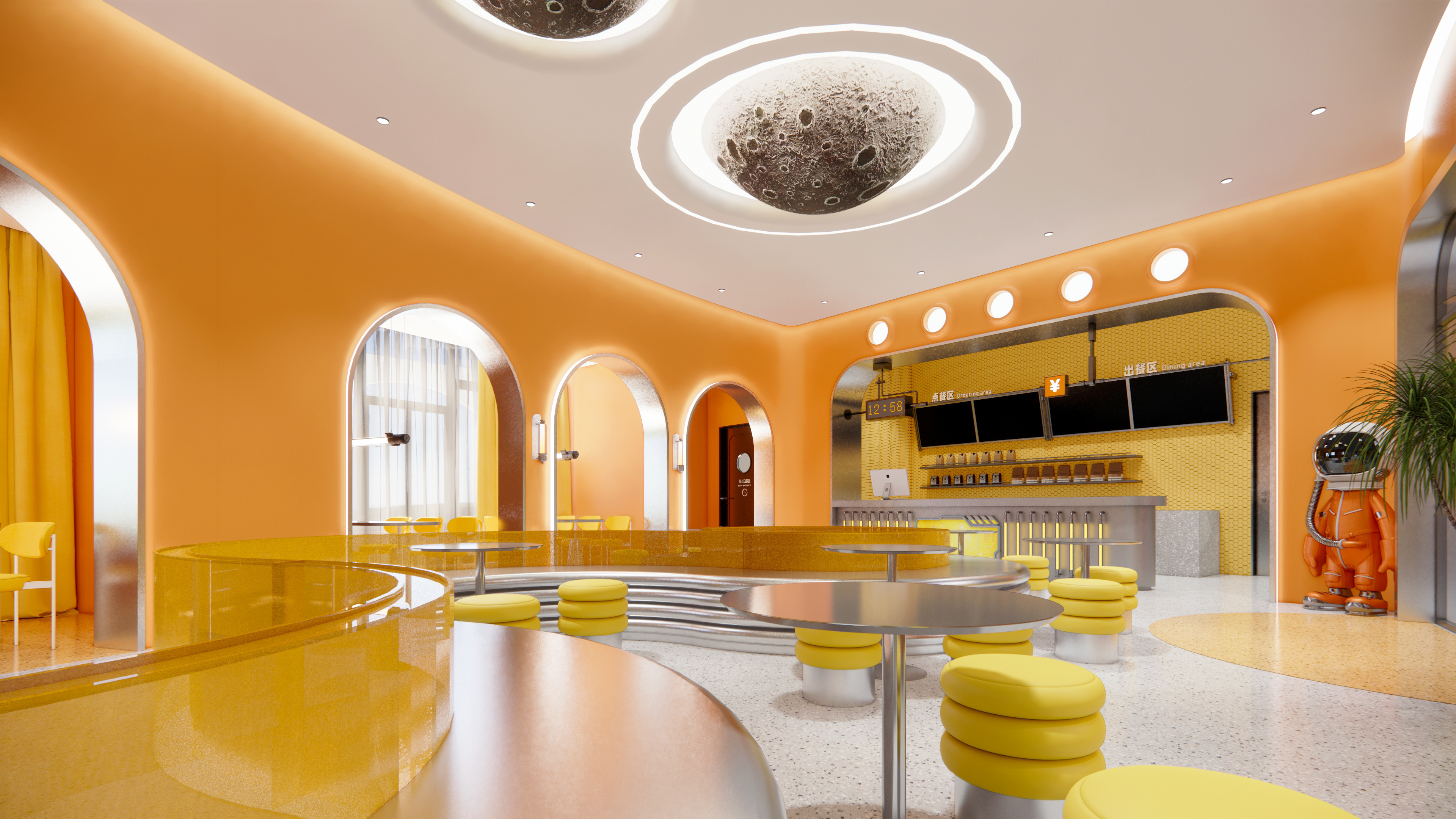 儿童餐厅空间设计——未来&科技的融合-4