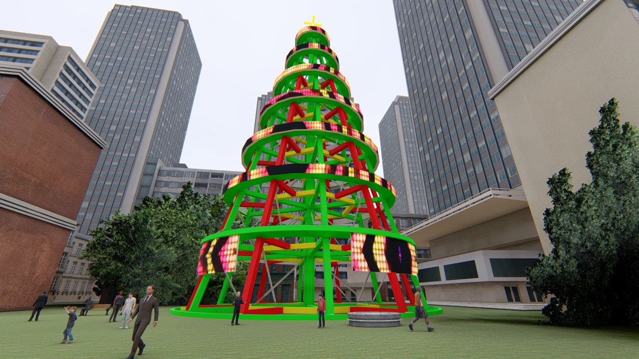 Árvore de Natal em LED - para praças públicas-7