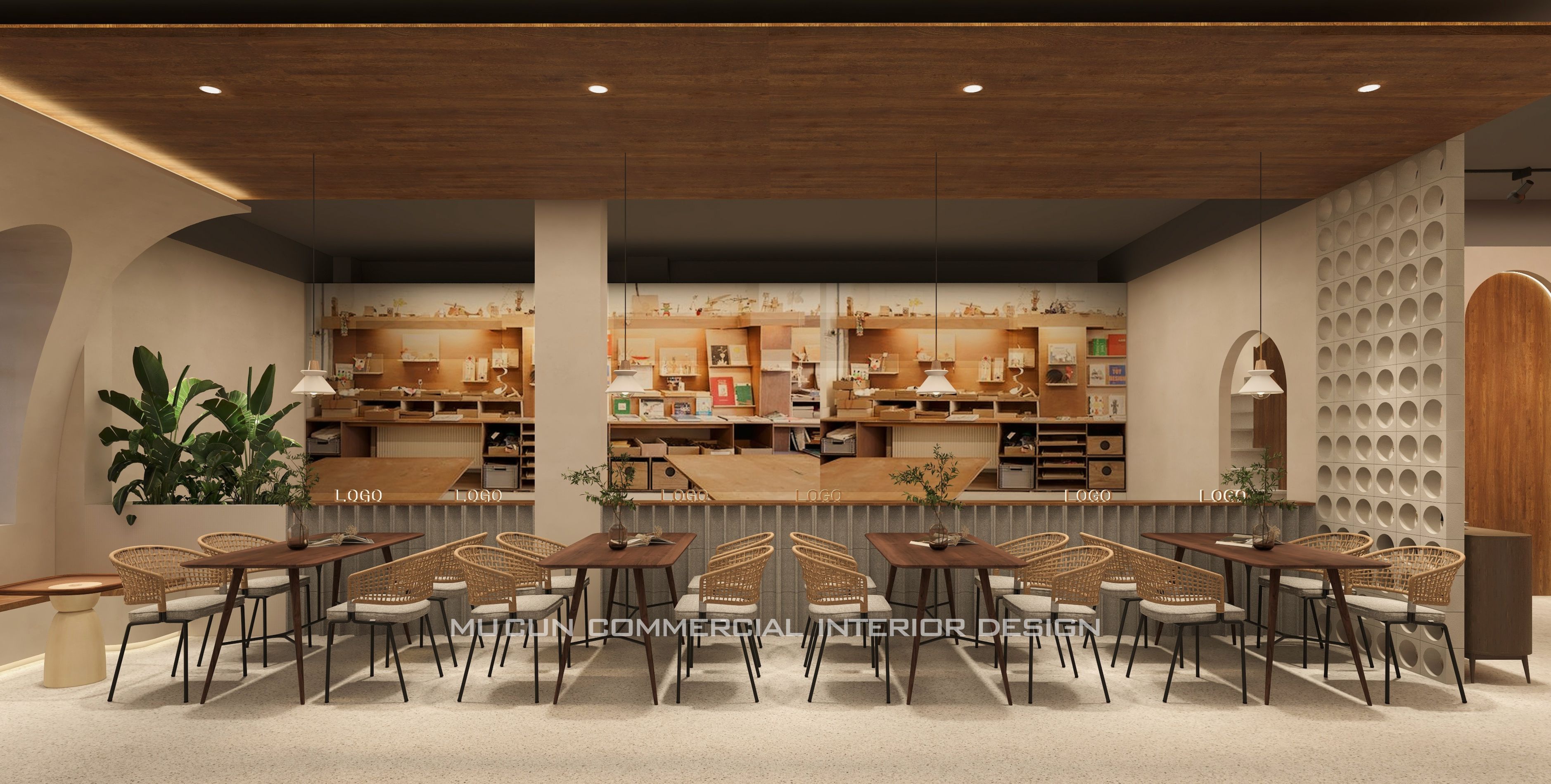 网红风轻食餐厅设计-6