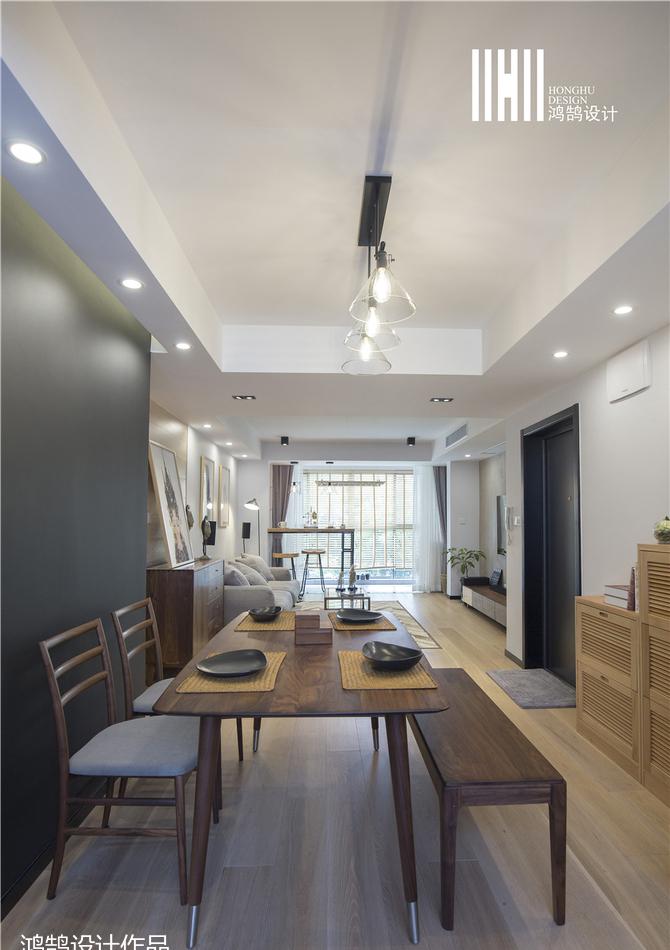 98㎡北欧风家居,原木韵味与怀旧水泥墙的完美结合-10